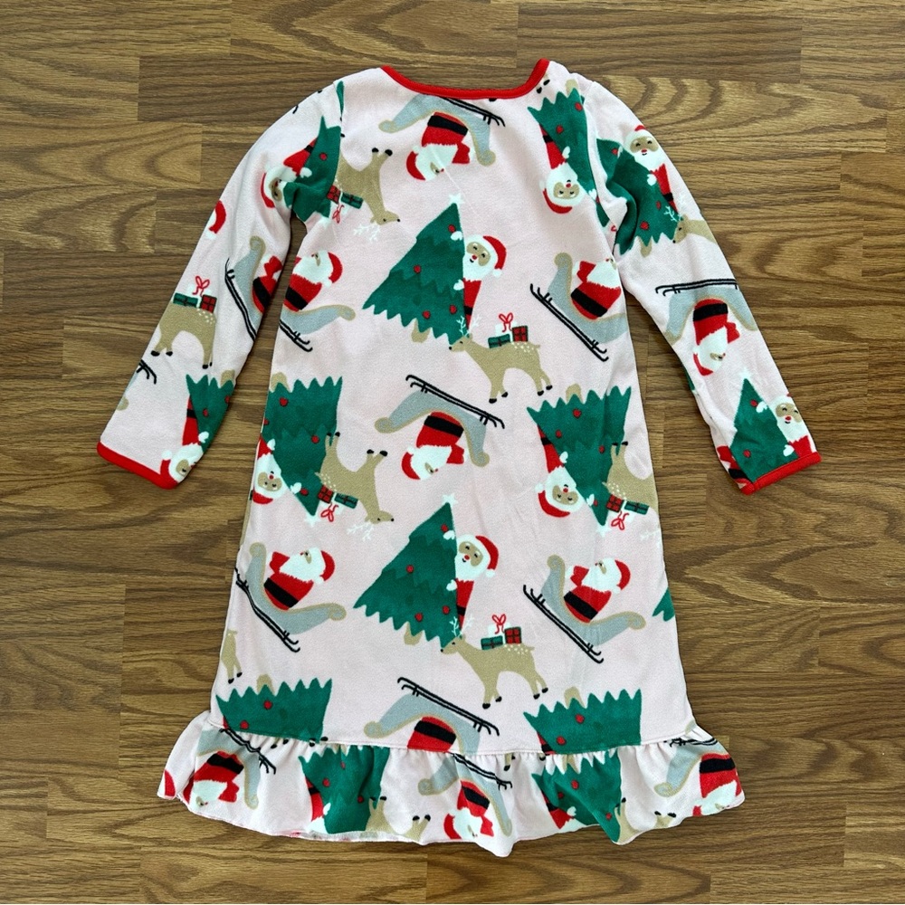 Carter’s Girls Size 6-7A Long Sleeve Nightgown Fleece Christmas Holidays EUC! - Picture 6 of 6